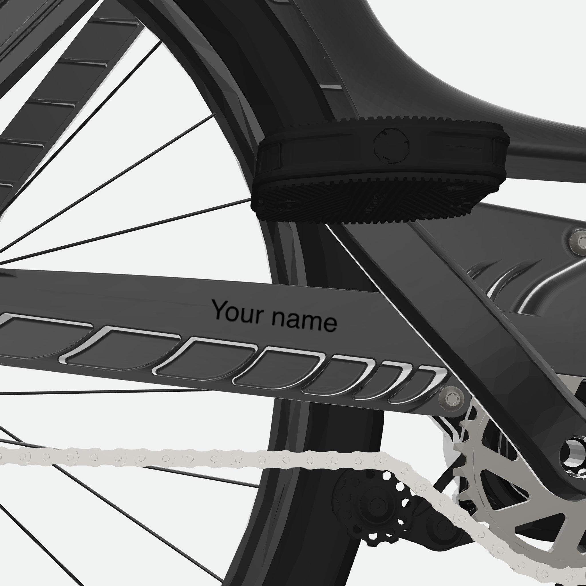 Gravure arrière pour vélo